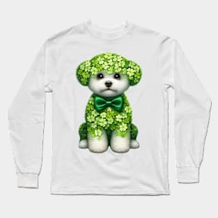 Clover Bichon Frise Dog St Patricks Day Long Sleeve T-Shirt